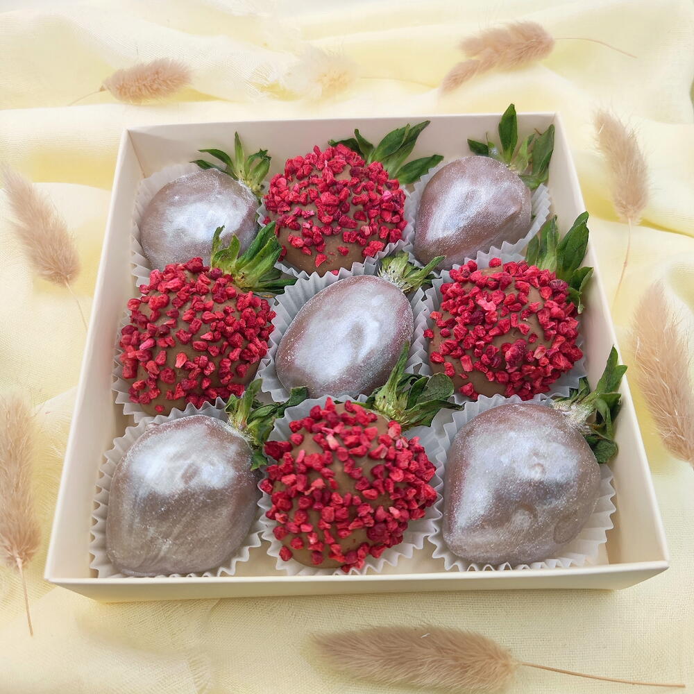 Клубника в шоколаде 9-12* ягод🍓 "Набор 13" сублимировая малина клубника - фото 1