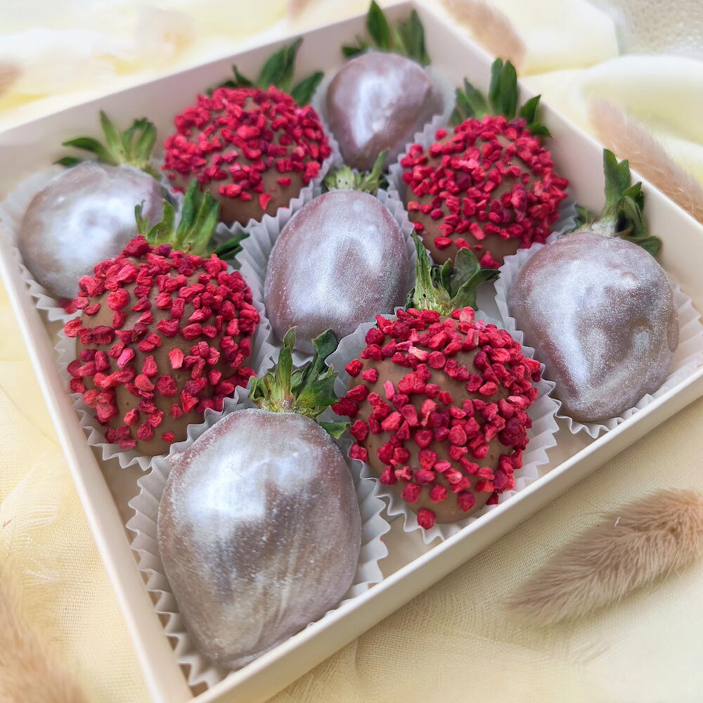 Клубника в шоколаде 9-12* ягод🍓 "Набор 13" сублимировая малина клубника - фото 6