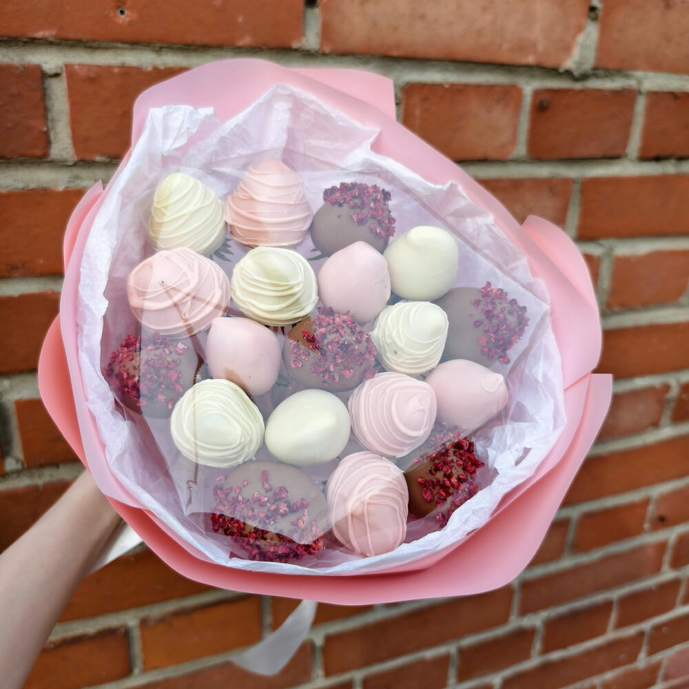 Букет из клубники в шоколаде 19-21 ягода - фото 4