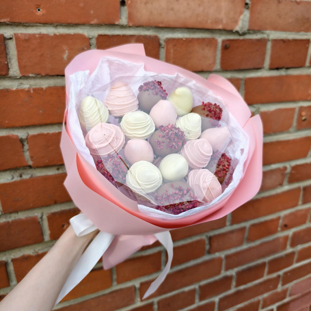 Букет из клубники в шоколаде 19-21 ягода - фото 5
