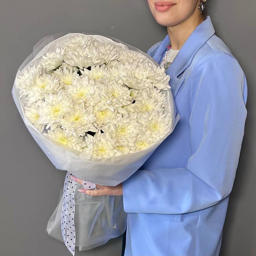 Mono Bouquet of 7 White Lace Chrysanthemum Stems — September 1 — photo 3