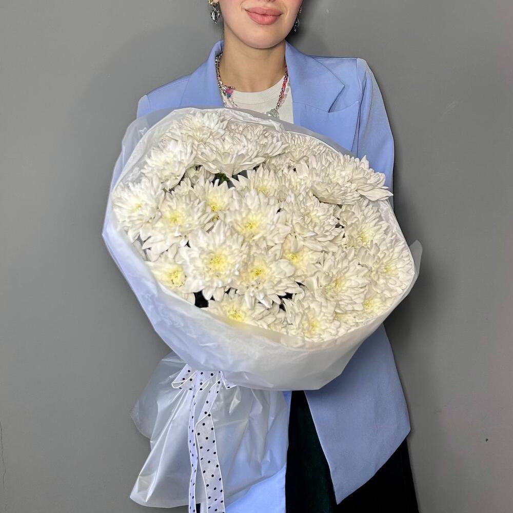 Mono Bouquet of 7 White Lace Chrysanthemum Stems — September 1 — photo 4
